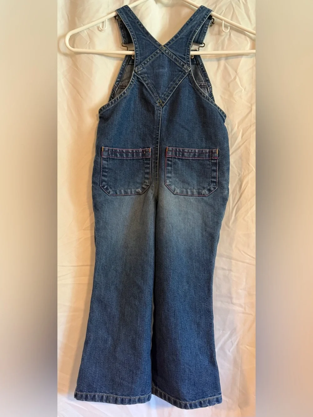 Old Navy Blue Denim Kids Overalls with Brass Hardware